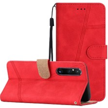 Mays Home1 Sony Xperia 1 V Için Flip Case Cüzdan Pu Deri Bilek Kayışı Flip Folio (Yurt Dışından)