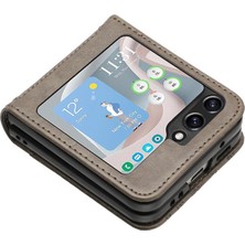 Mays Home1 Samsung Galaxy Z Flip6 Manyetik Kapatma Bilek Kayışı Pu Kart Için Flip Case (Yurt Dışından)