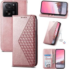 Mays Home1 Xiaomi 13T El Kayışı Eşkenar Dörtgen Şekli Günlük Kullanım Standı Cüzdan Için Flip Case (Yurt Dışından)