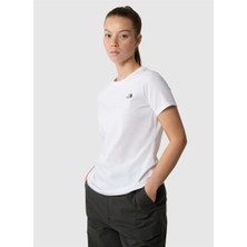 The North Face W S/S Simple Dome Slim Tee Kadın Beyaz T-Shirt