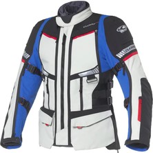 Clover GTS-5 Korumalı Kadın Motosiklet Montu Gri  Mavi