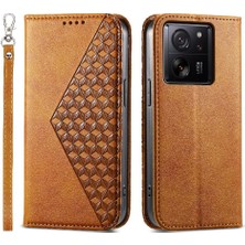 Bdt Shop Xiaomi 13T El Kayışı Eşkenar Dörtgen Şekli Günlük Kullanım Standı Cüzdan Için Flip Case (Yurt Dışından)