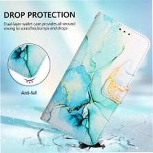 Bdt Shop Infinix Not 40 Pu Deri Kickstand Mermer Desen Cüzdan Için Kılıf (Yurt Dışından)