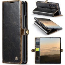 Bdt Shop Samsung Galaxy Z Için Flip Case Fold 6 5g Retro Cüzdan Kapak Çılgın At (Yurt Dışından)