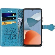 Bdt Shop Zte A34 Karikatür Hayvanlar Için Flip Case Kısa Kayış Deri Kılıf Kapak Çevirin (Yurt Dışından)