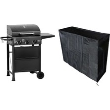 Padilon Premium Gazlı Mangal  Brülörlü Barbekü+Koruma Kılıfı 2 Li  Set