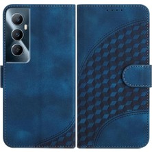 Bdt Shop Realme C65 Flip Iş Geometrik Desen Pu Deri Flip Case (Yurt Dışından)