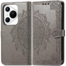 Bdt Shop Huawei Pura 70 Flip Kapak Için Flip Case Basit Iş Zarif Desen (Yurt Dışından)