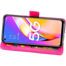 Bdt Shop Oppo A93 5g Kickstand Darbeye Dayanıklı Manyetik Kapatma Kartı Pu Için Flip Case (Yurt Dışından)