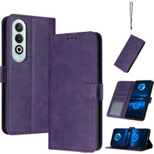 Bdt Shop Toka ile Oneplus Nord Ce4 Için Flip Case Saf Renk Pu Deri ile (Yurt Dışından)