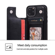 Bdt Shop Kart Tutucu Kickstand ile IPhone 11 Pro Max Pu Deri Için Cüzdan Kılıf (Yurt Dışından)