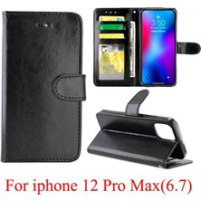 Bdt Shop IPhone 12 Için Flip Case Pro Max Darbeye Pu Deri Manyetik Kapatma (Yurt Dışından)