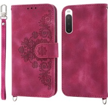 Bdt Shop Sony Xperia 1 V Darbeye Bileklik Kabartmalı Çoklu Kart Için Flip Case (Yurt Dışından)