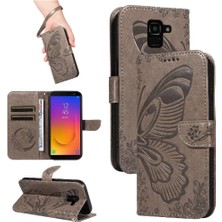 Bdt Shop Samsung Galaxy J6 2018 Için Flip Case Ayrılabilir El Kayışı Kabartmalı Yüksek (Yurt Dışından)