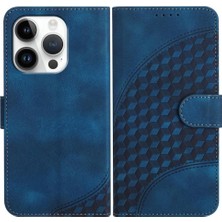 Bdt Shop IPhone 16 Için Flip Case Pro Max Flip Iş Geometrik Desen Manyetik (Yurt Dışından)