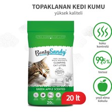 BentySandy Green Apple Yeşil Elma Kokulu Topaklanan Kedi Kumu 20 Lt