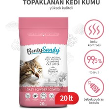 BentySandy Baby Powder Bebek Pudrası Kokulu Topaklanan Kedi Kumu 20 Lt