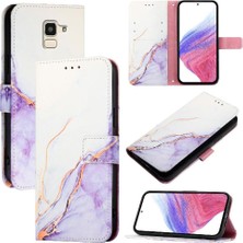 Bdt Shop Samsung Galaxy J6 2018 Kickstand Pu Deri Mermer Desen Cüzdan (Yurt Dışından)