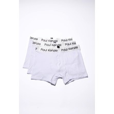 Paul Kenzie 3’lü Erkek Boxer – Comfort Flex – Whitey