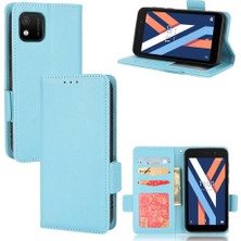 Bdt Shop Wiko Y52 Pu Deri Kart Yuvaları Tutucu Için Kılıf Yan Toka Cüzdan Manyetik (Yurt Dışından)