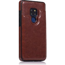 Bdt Shop Cüzdan Kılıf Huawei Mate 20 Kart Yuvaları Için Kickstand Pu Deri Çift (Yurt Dışından)