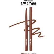 PERIPERA Kadife Bitiş Sunan, Yoğun Pigmentli Dudak Kalemi Peripera Ink Velvet Lip Liner (05 Chocolate Brown)