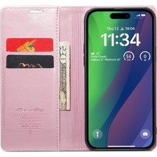 Bdt Shop Iphone 15 Için Flip Case Manyetik Cüzdan Çılgın At Pu Deri Kart (Yurt Dışından)