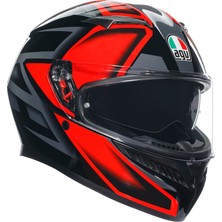 Agv K3 Compound Black Red Kapalı Kask