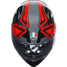 Agv K3 Compound Black Red Kapalı Kask