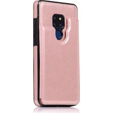 Bdt Shop Cüzdan Kılıf Huawei Mate 20 Kart Yuvaları Için Kickstand Pu Deri Çift (Yurt Dışından)