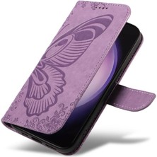 Bdt Shop Kredi Kartı Yuvası Kabartmalı El ile Samsung Galaxy S24 Ultra Için Flip Case (Yurt Dışından)