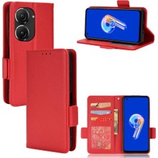 Bdt Shop Asus Zenfone 9 Için Kılıf Pu Deri Kart Yuvaları Tutucu Manyetik Cüzdan Yan (Yurt Dışından)