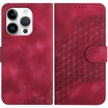 Bdt Shop IPhone 16 Için Flip Case Pro Max Flip Iş Geometrik Desen Manyetik (Yurt Dışından)