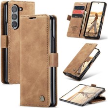 Bdt Shop Samsung Galaxy Z Için Flip Case Fold 6 5g Kılıf Kart Yuvası Kickstand Manyetik (Yurt Dışından)