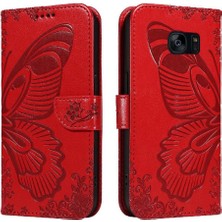 Bdt Shop Kredi Kartı Yuvası Yüksek Kaliteli Deri ile Samsung Galaxy S7 Için Flip Case (Yurt Dışından)