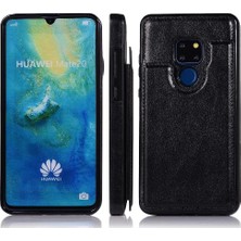 Bdt Shop Cüzdan Kılıf Huawei Mate 20 Kart Yuvaları Için Kickstand Pu Deri Çift (Yurt Dışından)