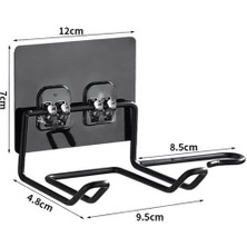 Fön Makine Askısı Siyah Yapışkanlı Fön Makine Tutucu (4506)