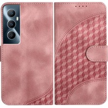 Bdt Shop Realme C65 Flip Iş Geometrik Desen Pu Deri Flip Case (Yurt Dışından)