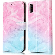 Bdt Shop Iphone x Için Flip Case/xs Mermer Desen Tam Koruma Pu Deri Cüzdan (Yurt Dışından)