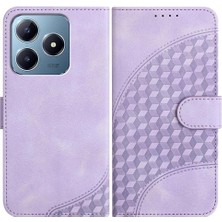 Bdt Shop Realme C63 Geometrik Desen Flip Iş Manyetik Kart Pu Için Flip Case (Yurt Dışından)