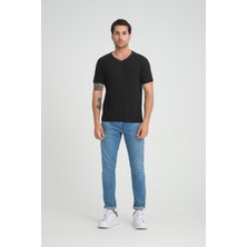 Alexander Gardi V Yaka Fitilli Regular Fit T-Shirt (E24-74602)