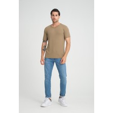 Alexander Gardi V Yaka Fitilli Regular Fit T-Shirt (E24-74602)
