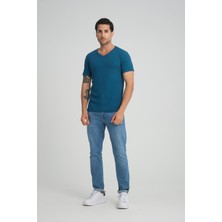 Alexander Gardi V Yaka Fitilli Regular Fit T-Shirt (E24-74602)