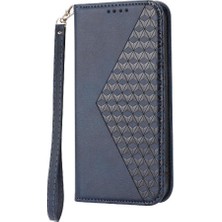 BDT Boutique Xiaomi 14 Günlük Kullanım Için Flip Case Eşkenar Dörtgen Şekli El Kayışı Standı Cüzdan (Yurt Dışından)