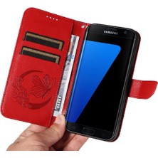 BDT Boutique Kredi Kartı Yuvası Yüksek Kaliteli Deri ile Samsung Galaxy S7 Için Flip Case (Yurt Dışından)