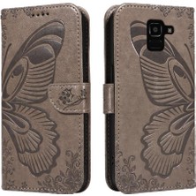 BDT Boutique Samsung Galaxy J6 2018 Için Flip Case Ayrılabilir El Kayışı Kabartmalı Yüksek (Yurt Dışından)