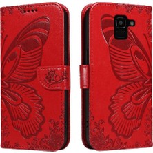 BDT Boutique Samsung Galaxy J6 2018 Için Flip Case Ayrılabilir El Kayışı Kabartmalı Yüksek (Yurt Dışından)