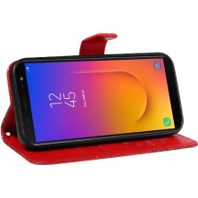 BDT Boutique Samsung Galaxy J6 2018 Için Flip Case Ayrılabilir El Kayışı Kabartmalı Yüksek (Yurt Dışından)