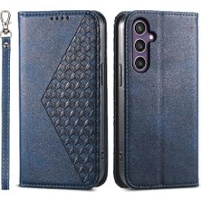 BDT Boutique Samsung Galaxy S24 Artı Günlük Kullanım Için Flip Case Eşkenar Dörtgen Şekli El Kayışı (Yurt Dışından)