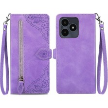 BDT Boutique Realme Not 50 Çok Renkli Flip Fermuar Tarzı Cüzdan Yuvası Için Flip Case (Yurt Dışından)